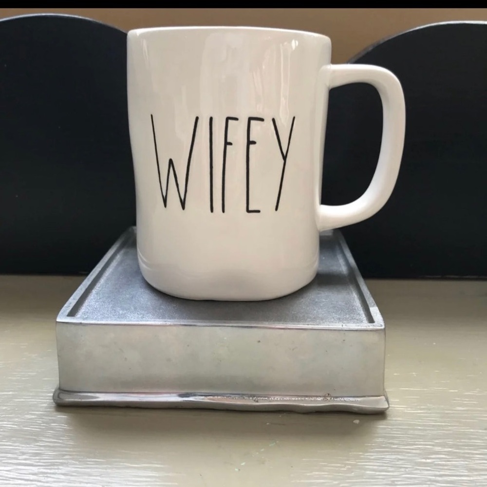 Rae Dunn WIFEY Blue Interior Coffee Tea Mug LL